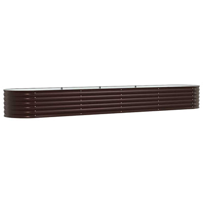 vidaXL Hochbeet Braun 400 x 80 x 44 cm Stahl