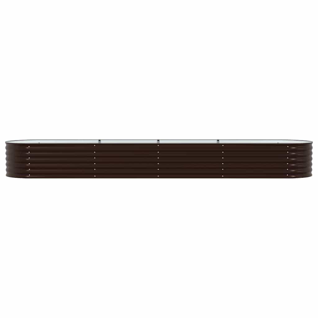 vidaXL Hochbeet Braun 400 x 80 x 44 cm Stahl