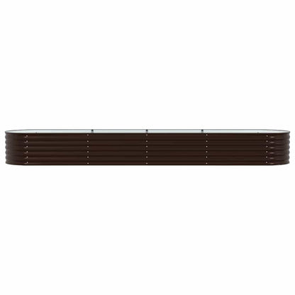 vidaXL Hochbeet Braun 400 x 80 x 44 cm Stahl