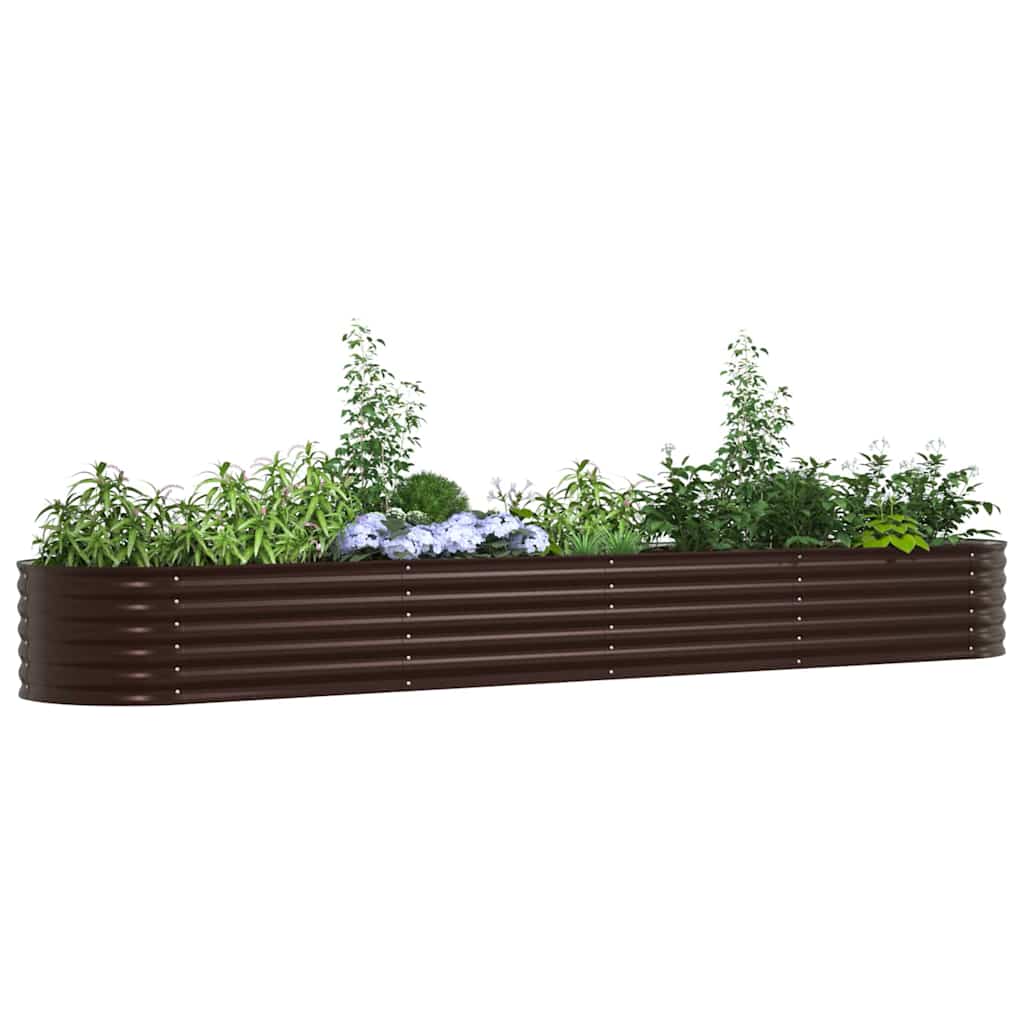 vidaXL Hochbeet Braun 400 x 80 x 44 cm Stahl