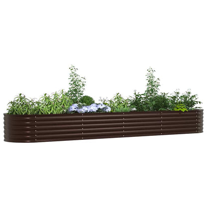vidaXL Hochbeet Braun 400 x 80 x 44 cm Stahl
