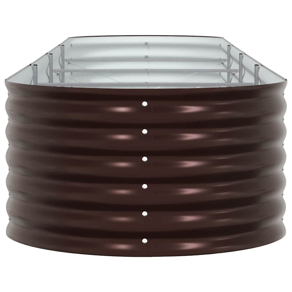 vidaXL Hochbeet Braun 400 x 80 x 44 cm Stahl