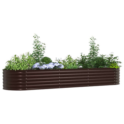 Hochbeet Braun 320 x 80 x 44 cm Stahl