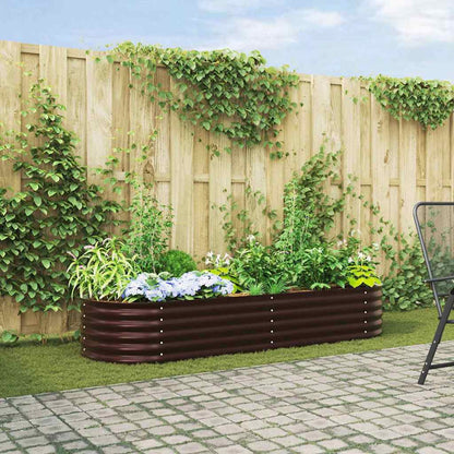 vidaXL Hochbeet Braun 240 x 80 x 44 cm Stahl