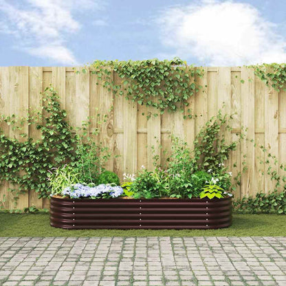 vidaXL Hochbeet Braun 240 x 80 x 44 cm Stahl