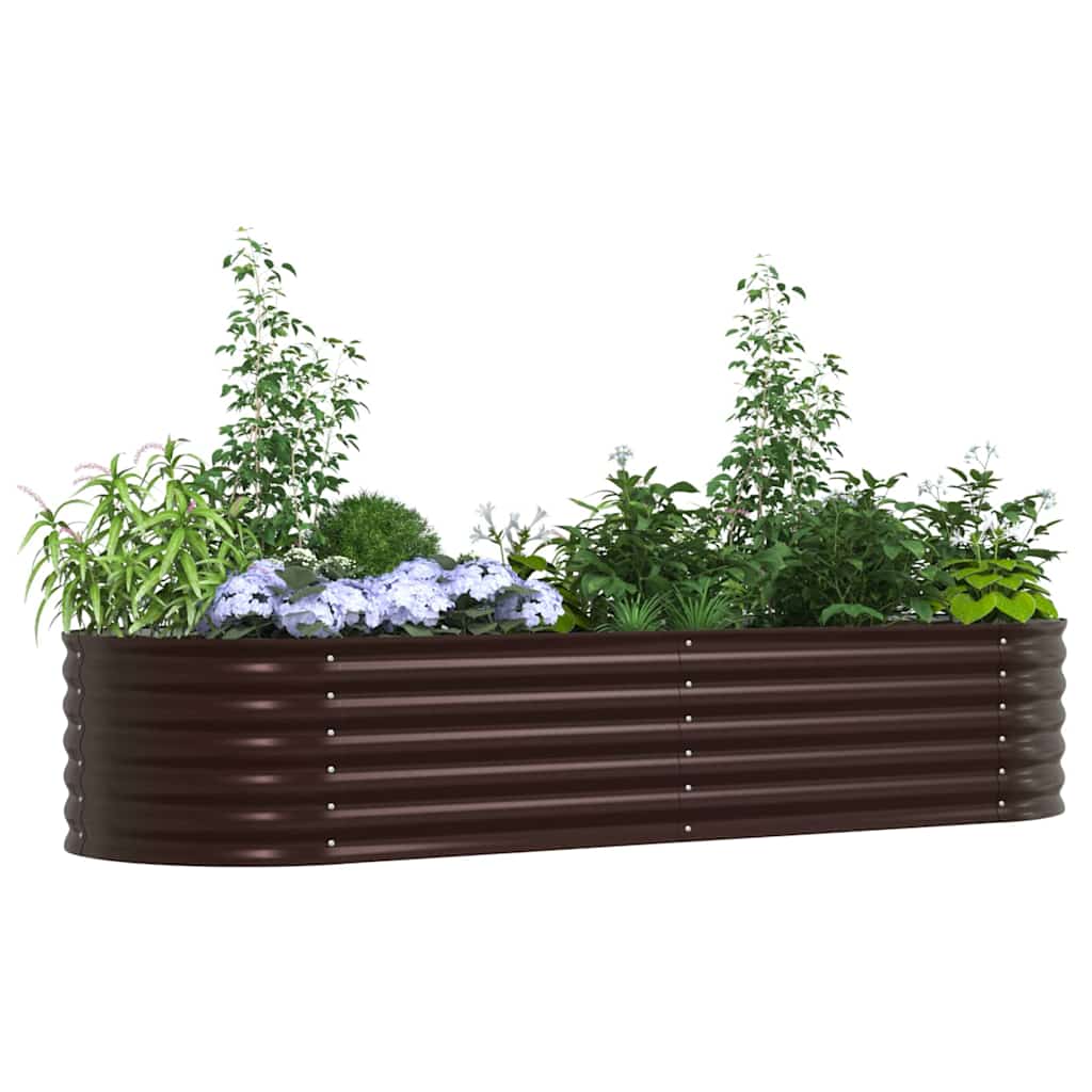 vidaXL Hochbeet Braun 240 x 80 x 44 cm Stahl