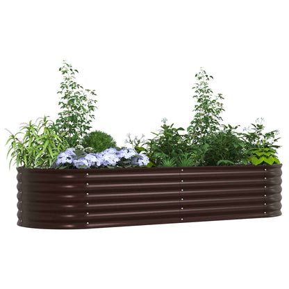 vidaXL Hochbeet Braun 240 x 80 x 44 cm Stahl