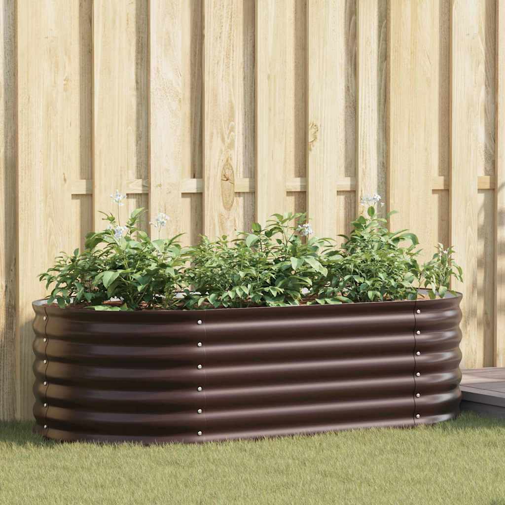 vidaXL Hochbeet Braun 160 x 80 x 44 cm Stahl