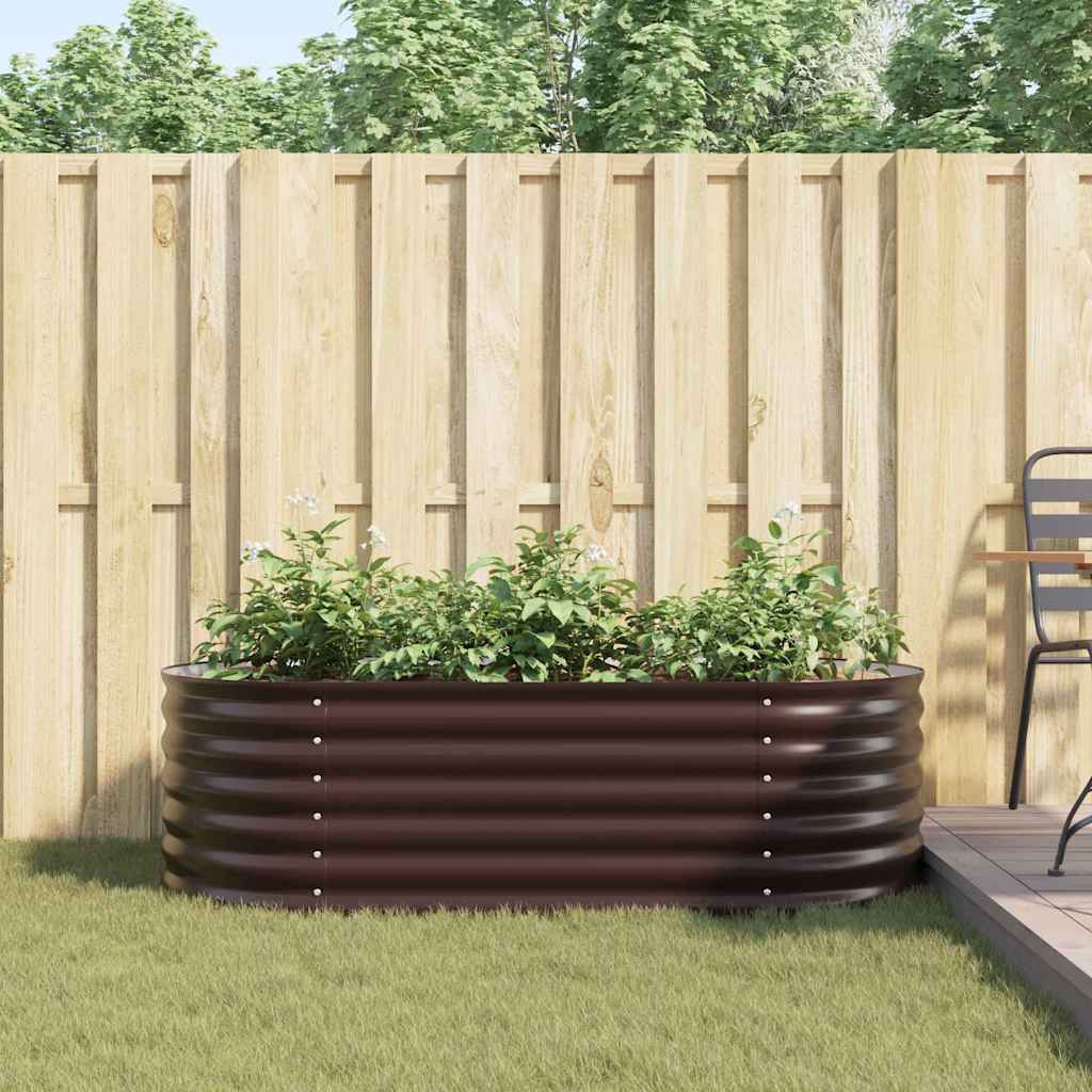 vidaXL Hochbeet Braun 160 x 80 x 44 cm Stahl
