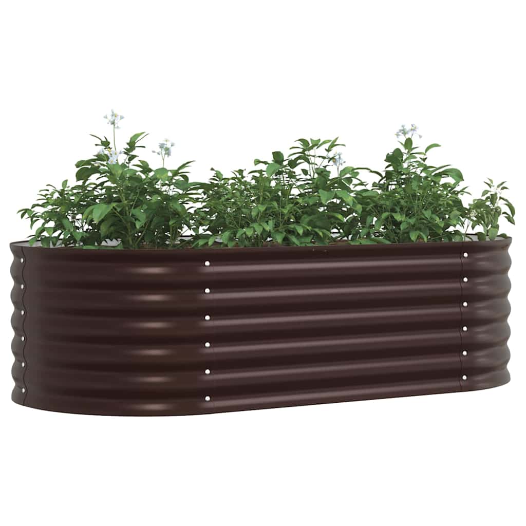 vidaXL Hochbeet Braun 160 x 80 x 44 cm Stahl