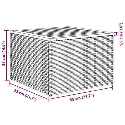 Garten-Sofa-Set mit Kissen 5 pcs Schwarz Poly Rattan