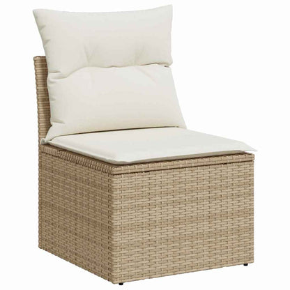vidaXL Ensemble de canapés de jardin avec coussins 6 pcs Beige résine tressée