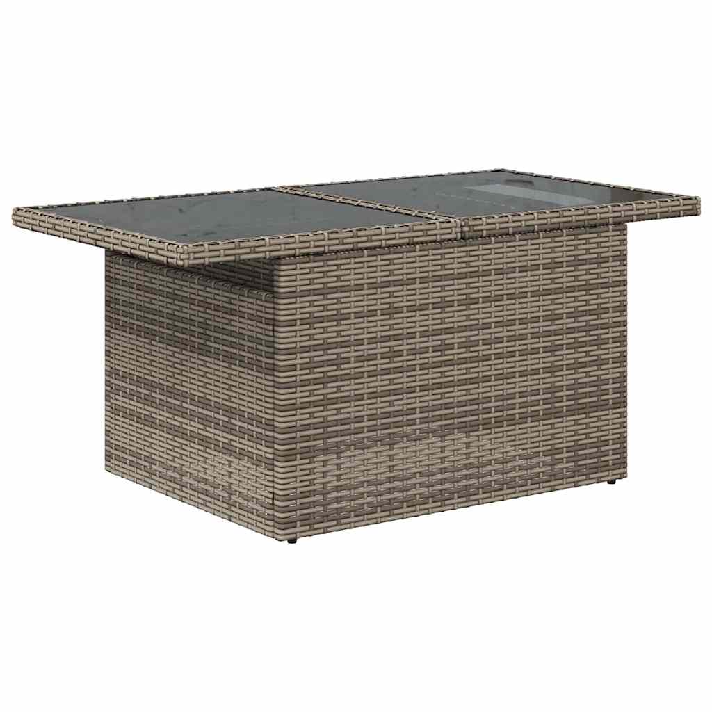 vidaXL Sitzgruppe für den Outdoor mit Kissen 6 pcs Grau Poly Rattan