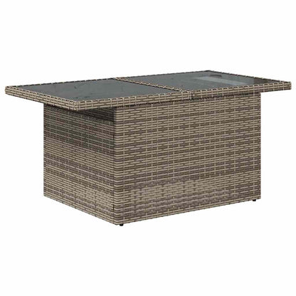 vidaXL Sitzgruppe für den Outdoor mit Kissen 6 pcs Grau Poly Rattan