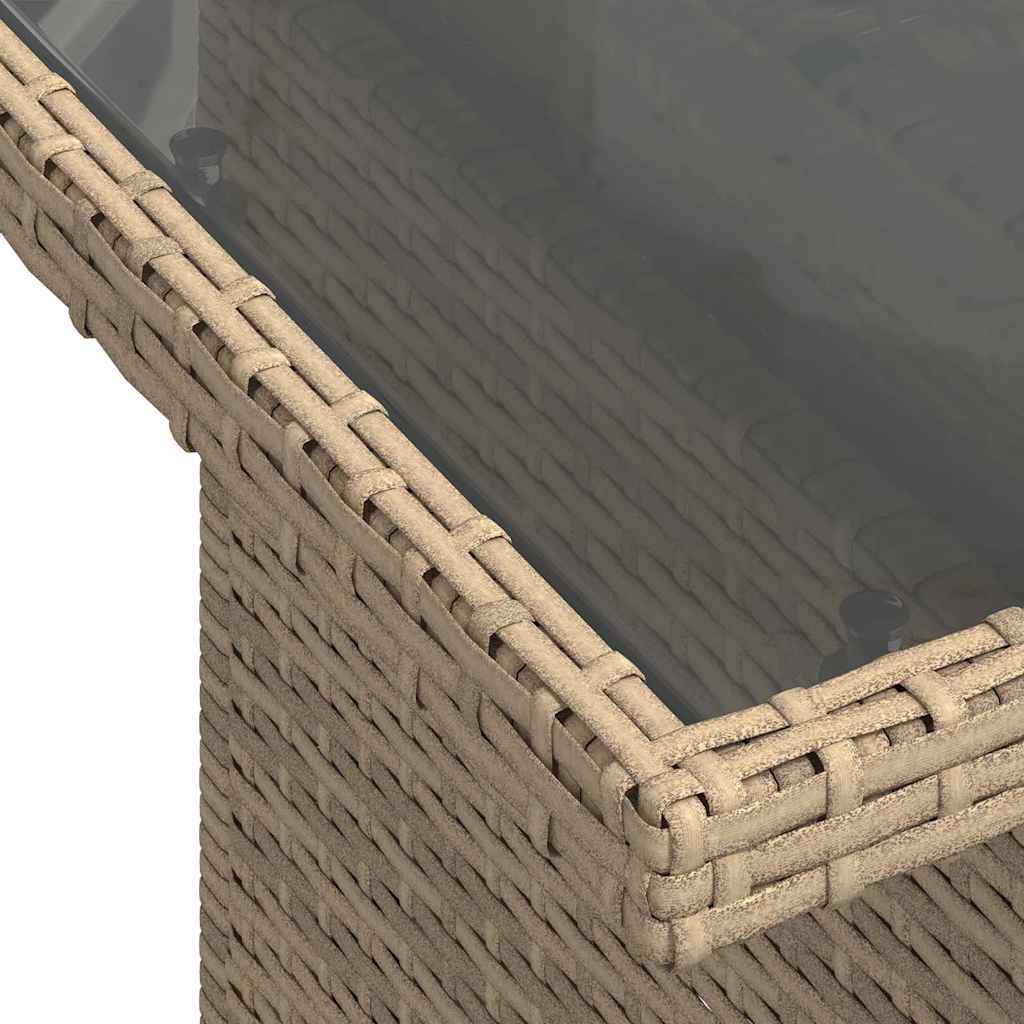 vidaXL Sitzgruppe für den Outdoor mit Kissen 6 pcs Beige Poly Rattan