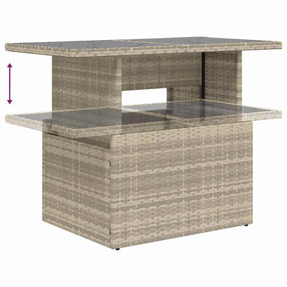vidaXL Sitzgruppe für den Outdoor 6 pcs Hellgrau Poly Rattan