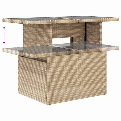 vidaXL Ensemble de salle à manger avec coussins 6 pcs Beige Rotin PE
