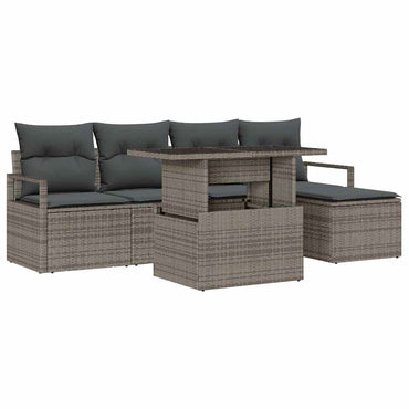vidaXL Salon de jardin avec coussins 6 pcs Gris