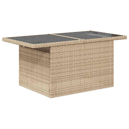 vidaXL Garten-Sofa-Set mit Kissen 7 pcs Beige Poly Rattan