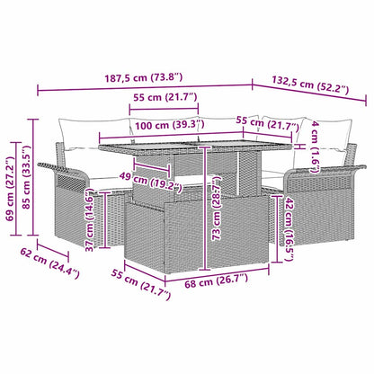 vidaXL Salon de jardin 5 pcs avec coussins Noir