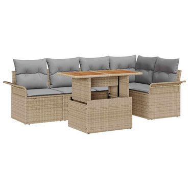vidaXL Salon de jardin avec coussins 6 pcs Beige et Gris clair