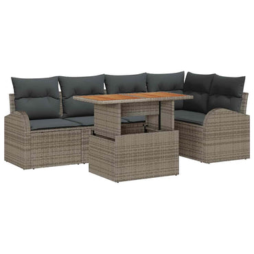 vidaXL Salon de jardin avec coussins 6 pcs Gris