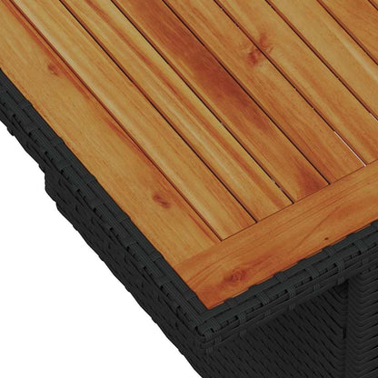 Garten-Sofa-Set mit Kissen 6 pcs Schwarz