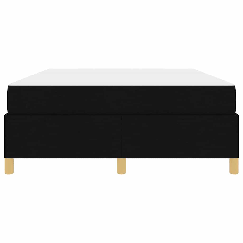 Bettrahmen mit Matratze Schwarz 140 x 190 cm Stoff