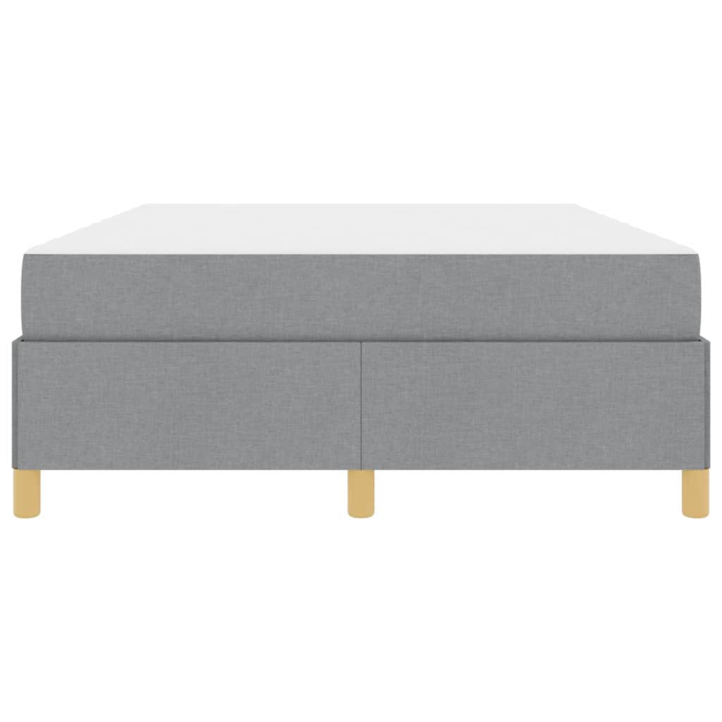 Bettrahmen mit Matratze Hellgrau 160 x 200 cm Stoff