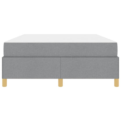 Bettrahmen mit Matratze Hellgrau 160 x 200 cm Stoff