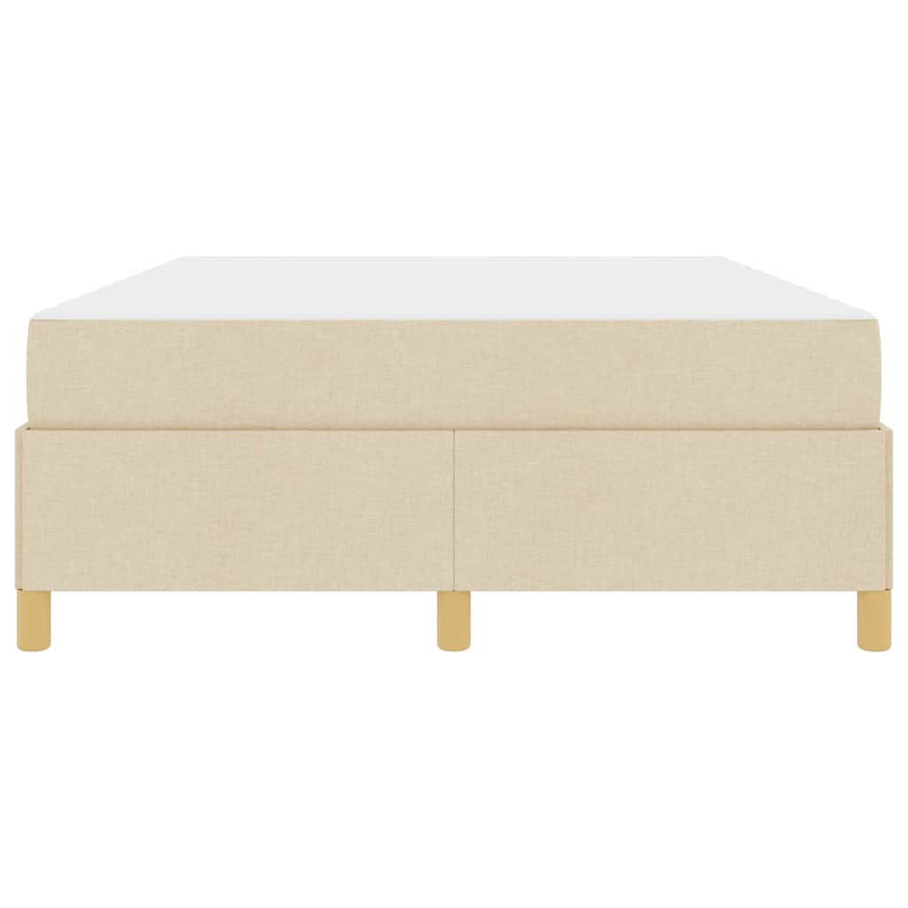 Bettrahmen mit Matratze Creme 160 x 200 cm Stoff