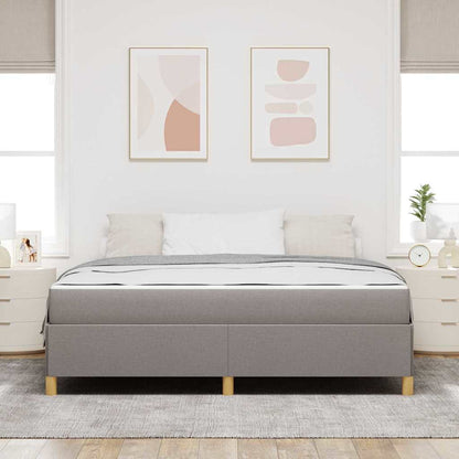 Bettrahmen mit Matratze Taupe 180 x 200 cm Stoff