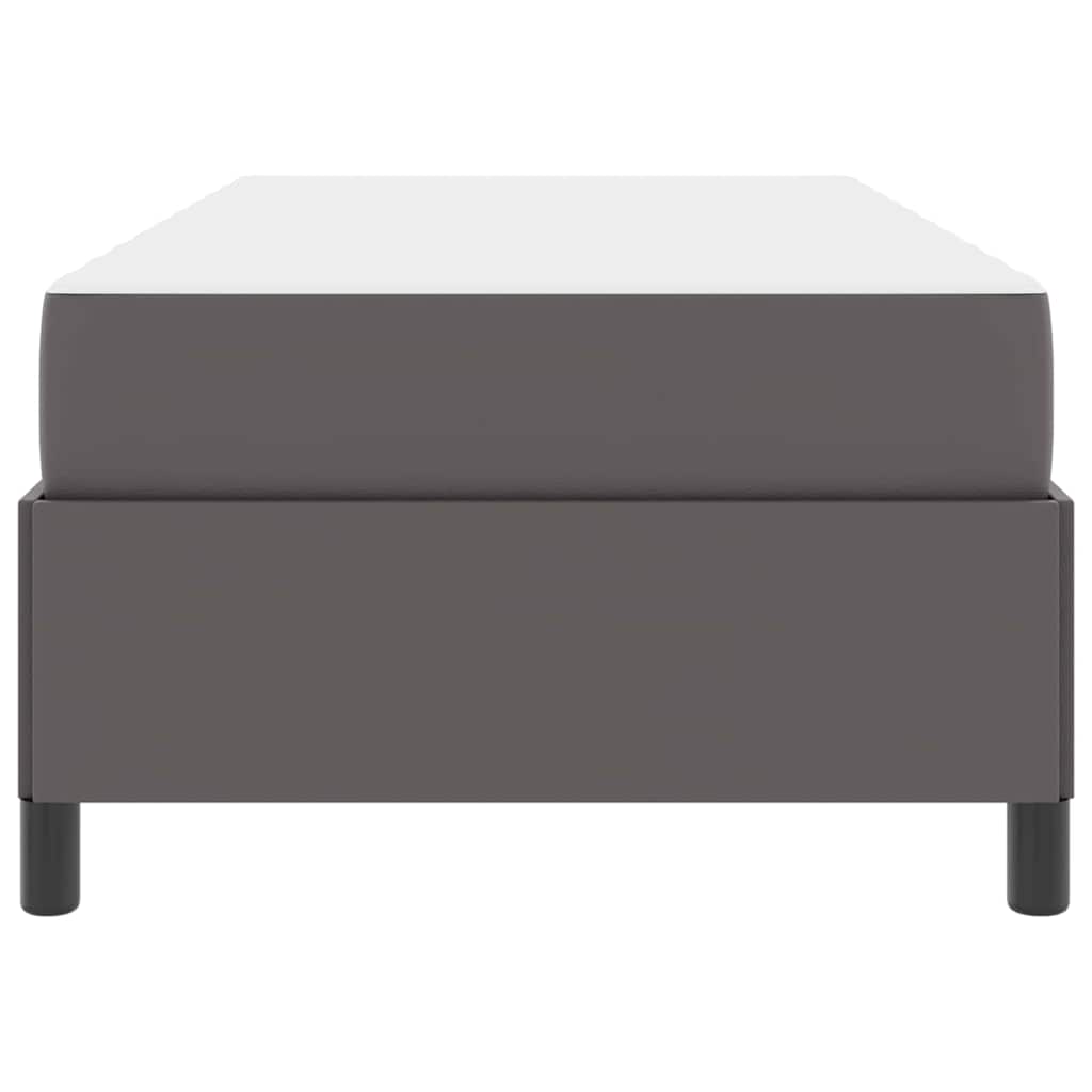 Bettrahmen mit Matratze Grau 90 x 200 cm Stoff