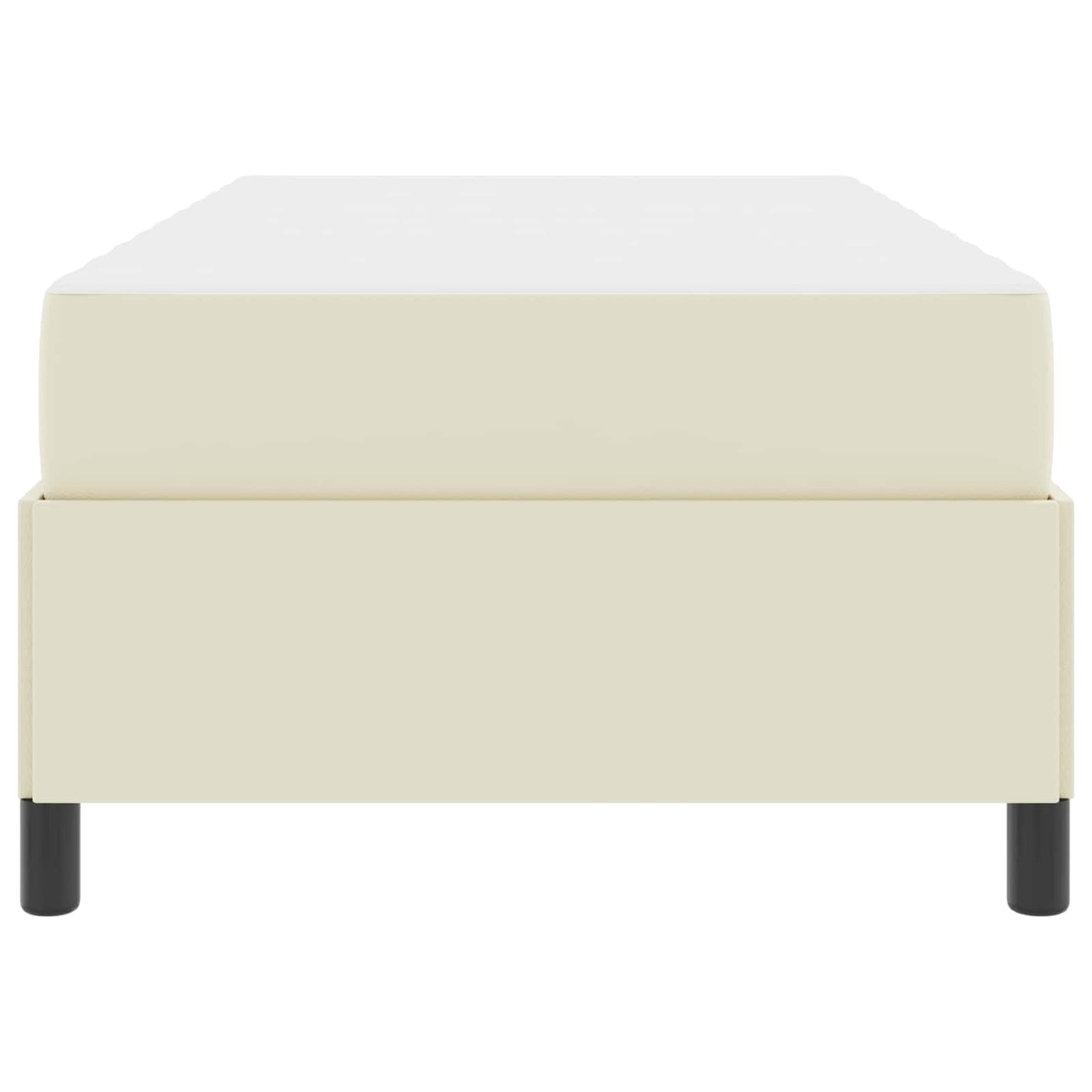 Bettrahmen mit Matratze Creme 100 x 200 cm Stoff