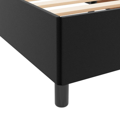 Bettrahmen mit Matratze Schwarz 120 x 190 cm Stoff