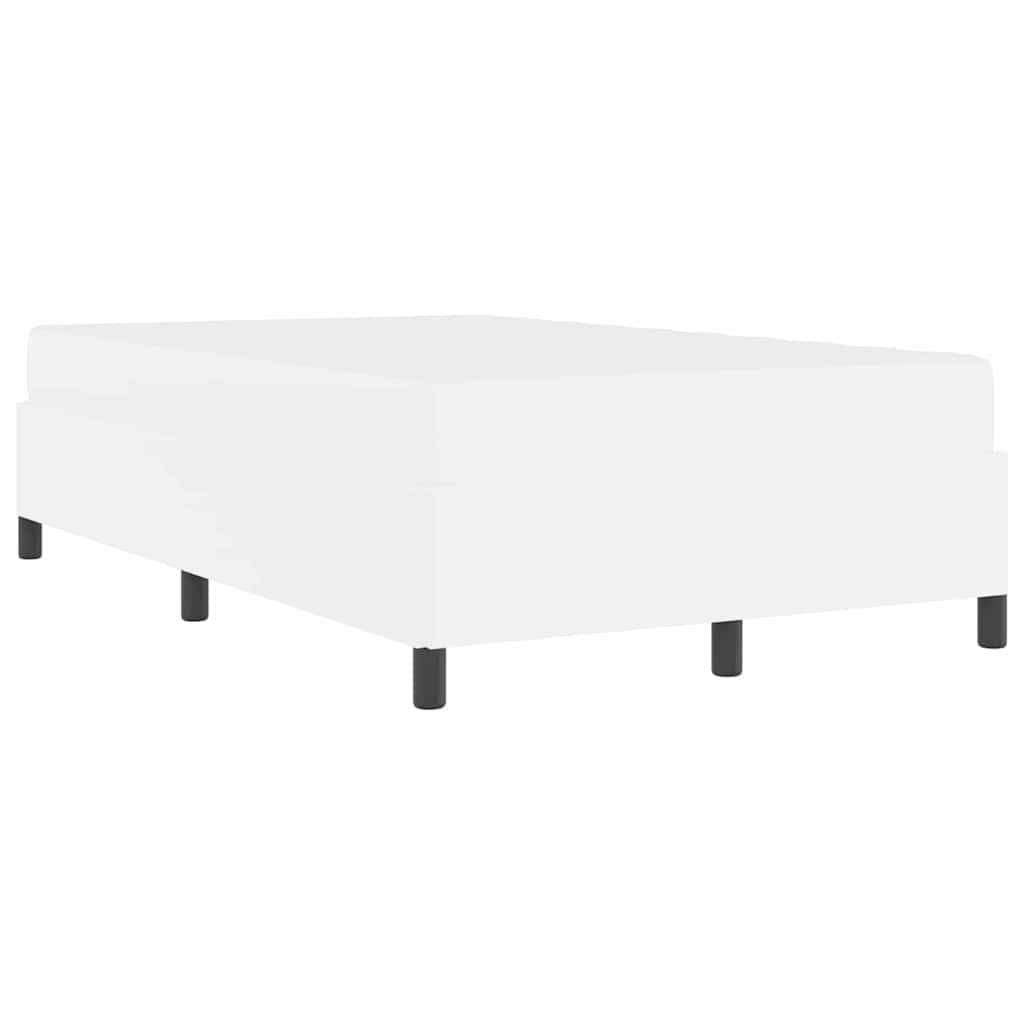 Bettrahmen mit Matratze Weiß 120 x 200 cm Stoff