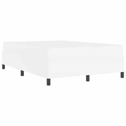 Bettrahmen mit Matratze Weiß 140 x 190 cm Stoff