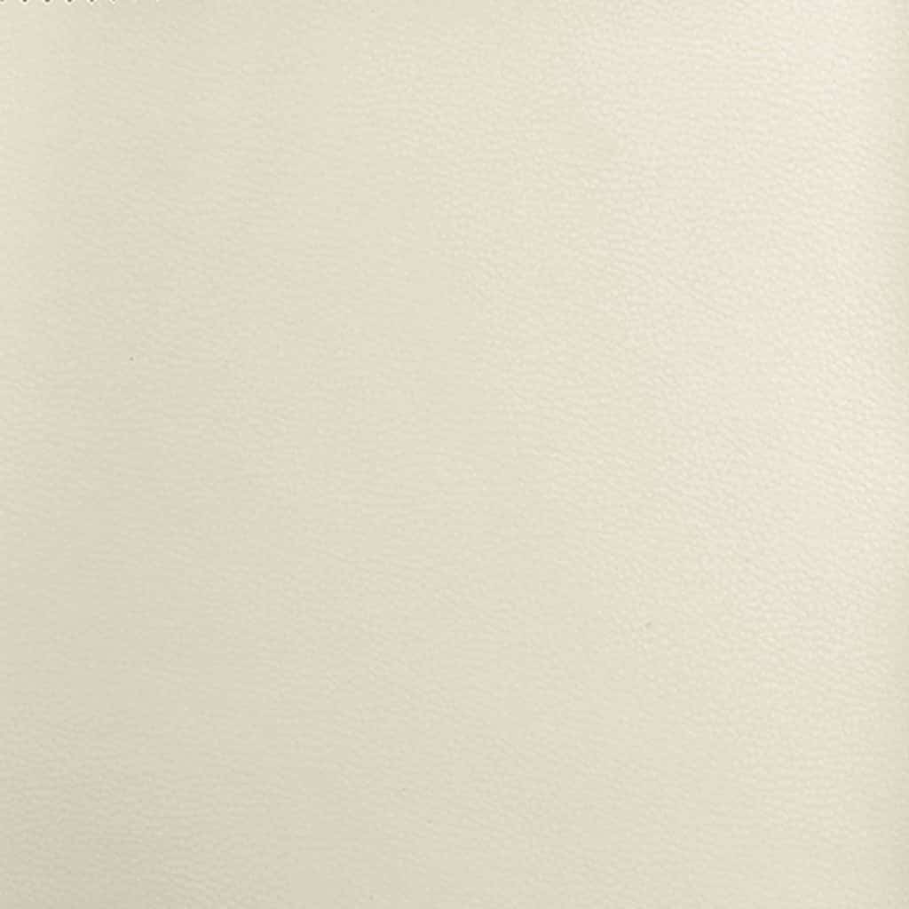 vidaXL Bettrahmen mit Matratze Creme 140 x 190 cm Stoff