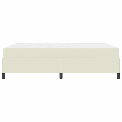 vidaXL Bettrahmen mit Matratze Creme 140 x 190 cm Stoff