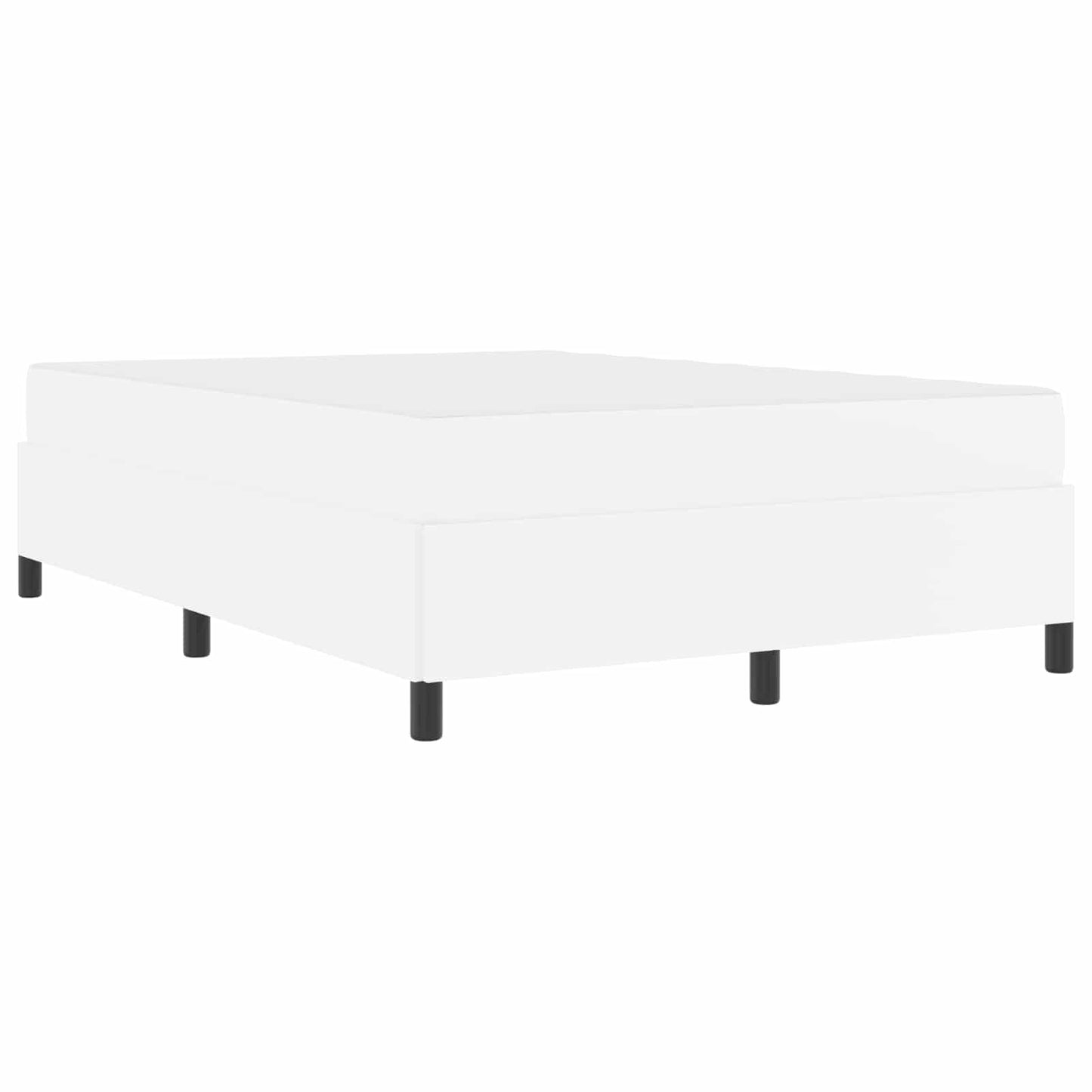 Bettrahmen mit Matratze Weiß 140 x 200 cm Stoff