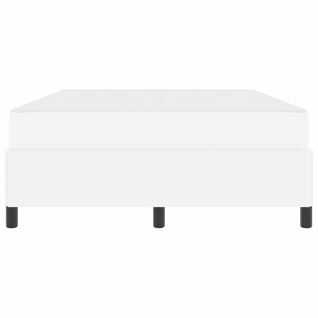 Bettrahmen mit Matratze Weiß 140 x 200 cm Stoff