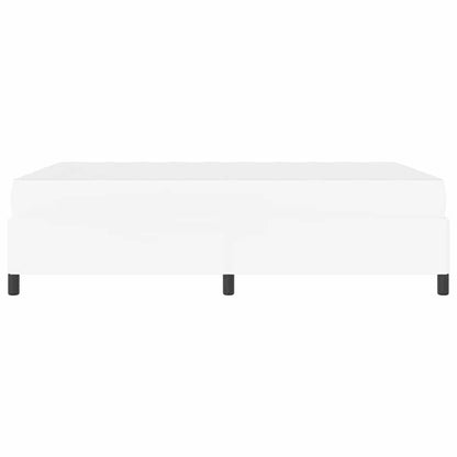 Bettrahmen mit Matratze Weiß 160 x 200 cm Stoff