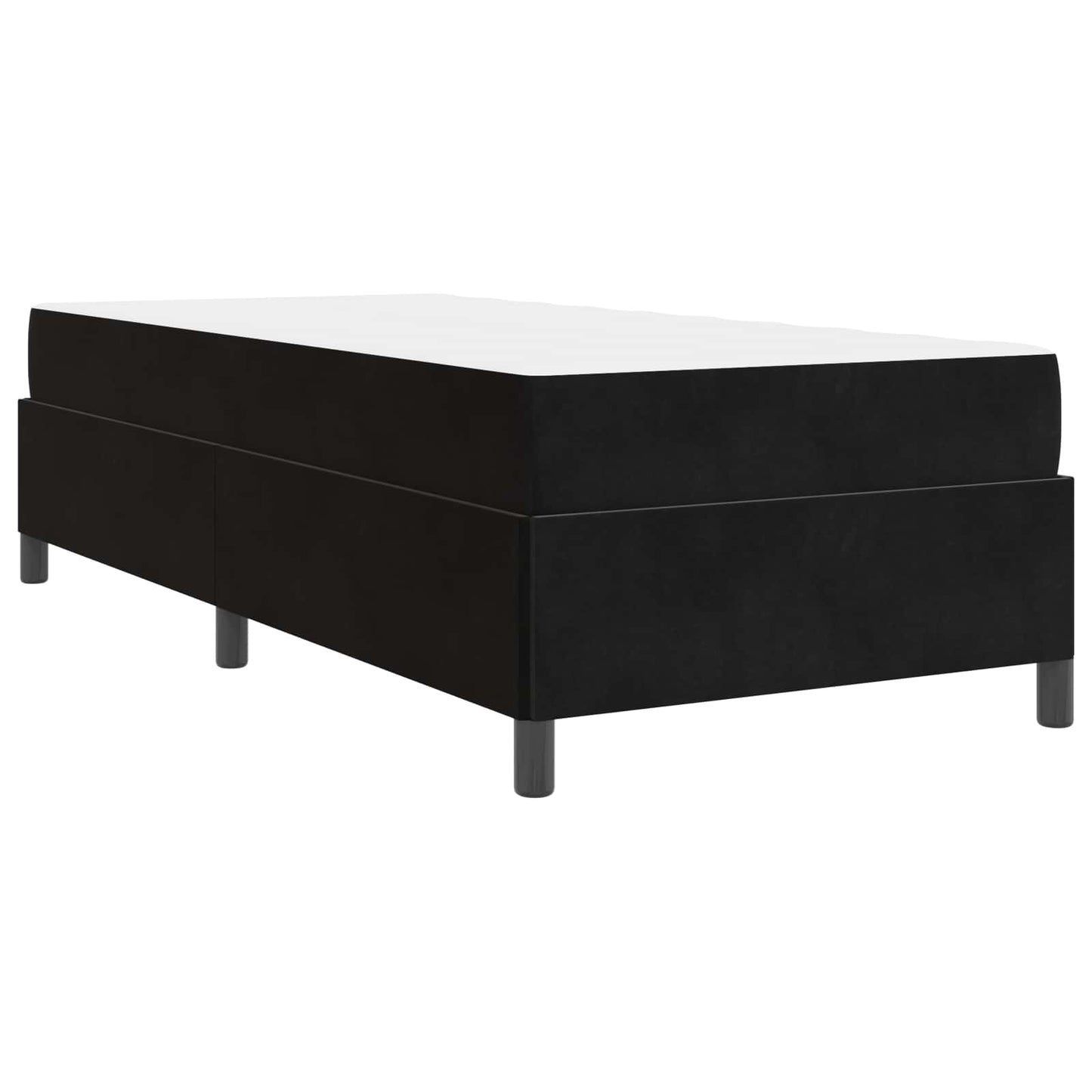 Bettrahmen mit Matratze Schwarz 80 x 200 cm Stoff