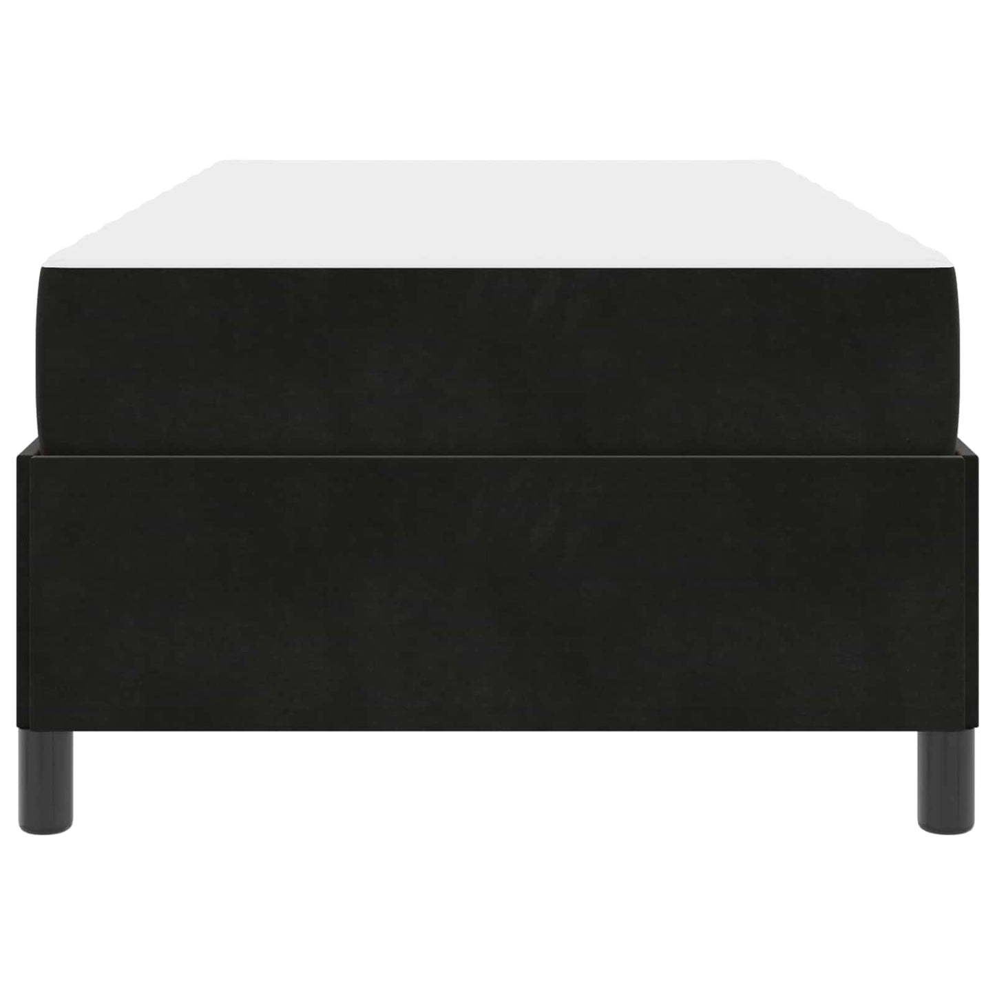 Bettrahmen mit Matratze Schwarz 80 x 200 cm Stoff