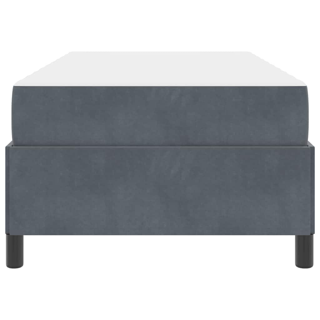 Bettrahmen mit Matratze Dunkelgrau 90 x 190 cm Stoff