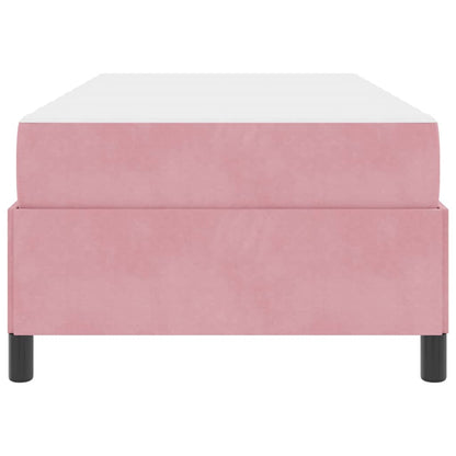 Bettrahmen mit Matratze Rosa 90 x 190 cm Stoff