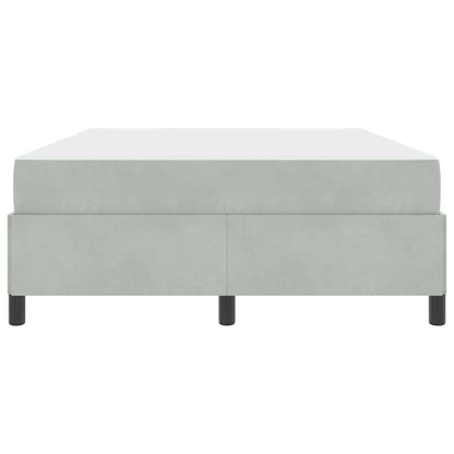 Bettrahmen mit Matratze Hellgrau 140 x 190 cm Stoff