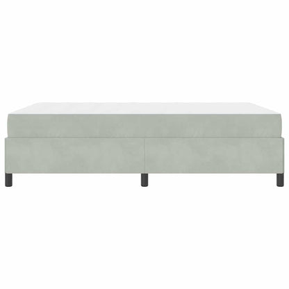 Bettrahmen mit Matratze Hellgrau 140 x 190 cm Stoff