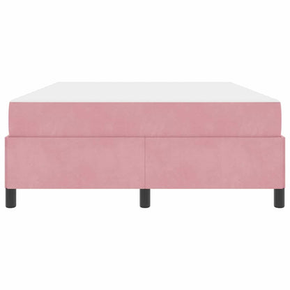 Bettrahmen mit Matratze Rosa 140 x 190 cm Stoff
