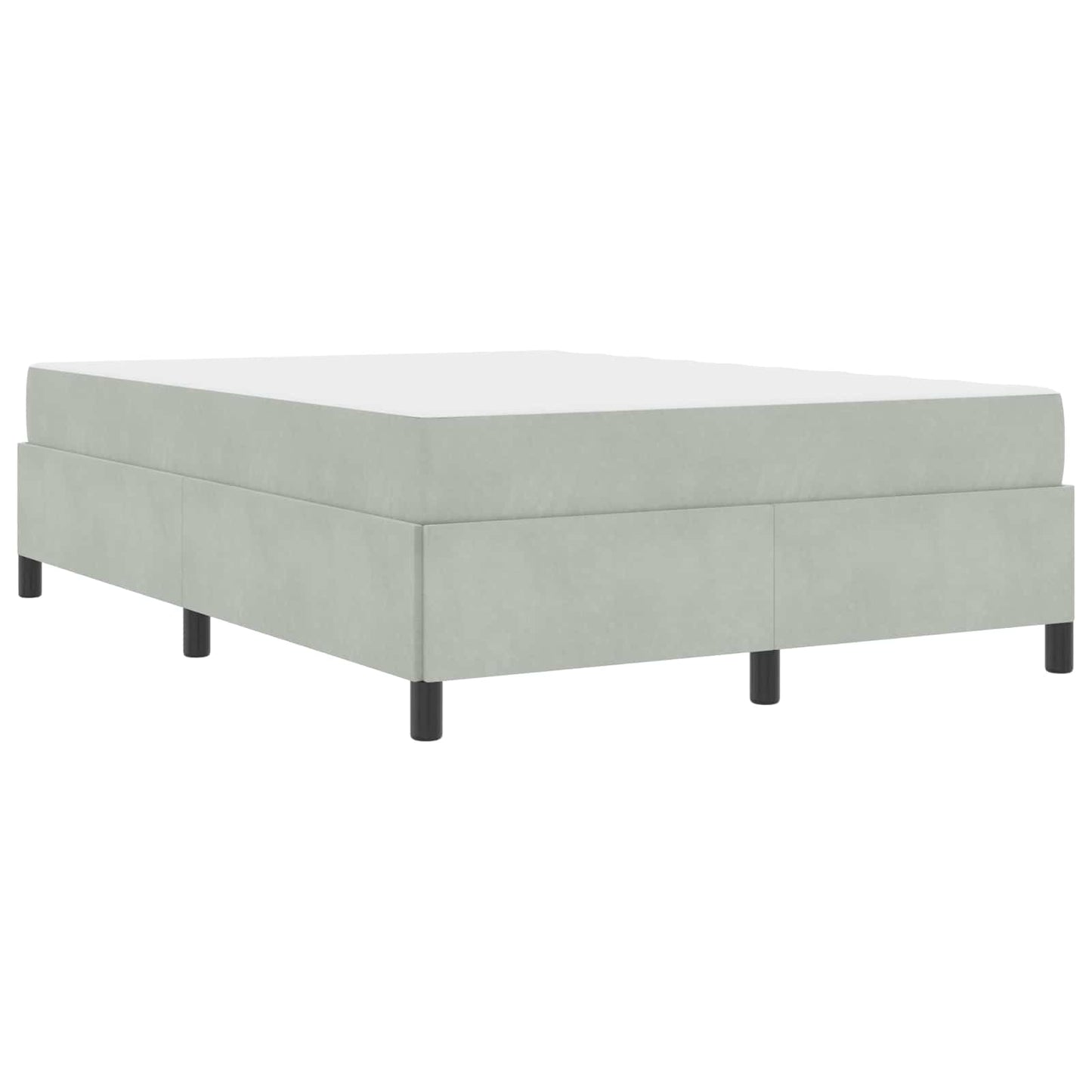 vidaXL Bettrahmen mit Matratze Hellgrau 160 x 200 cm Stoff